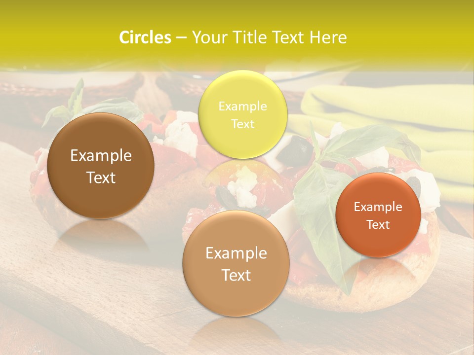A Wooden Cutting Board Topped With Different Types Of Food PowerPoint Template