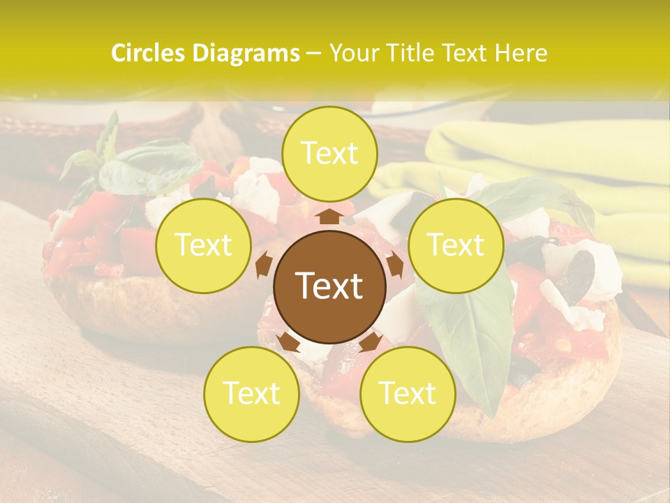 A Wooden Cutting Board Topped With Different Types Of Food PowerPoint Template
