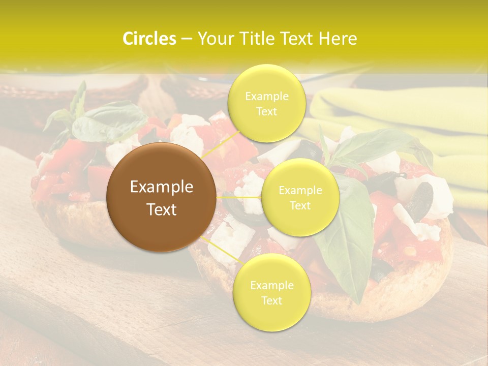A Wooden Cutting Board Topped With Different Types Of Food PowerPoint Template