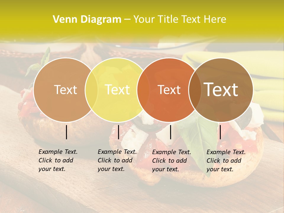 A Wooden Cutting Board Topped With Different Types Of Food PowerPoint Template