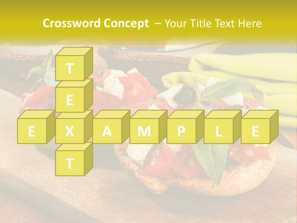 A Wooden Cutting Board Topped With Different Types Of Food PowerPoint Template