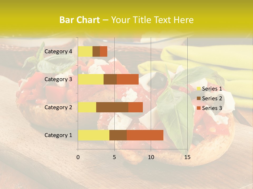 A Wooden Cutting Board Topped With Different Types Of Food PowerPoint Template