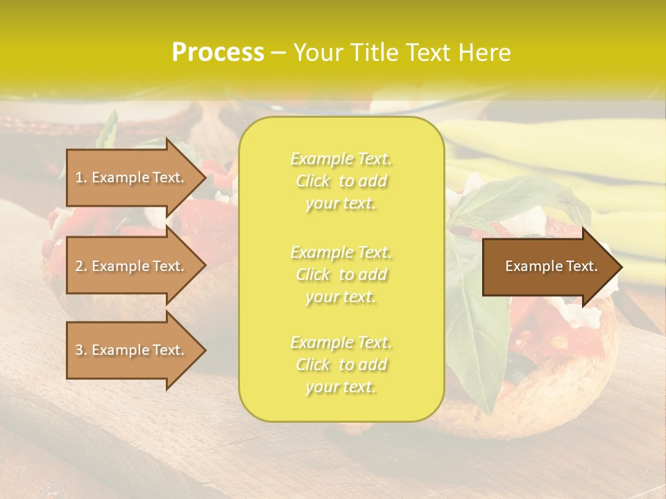 A Wooden Cutting Board Topped With Different Types Of Food PowerPoint Template