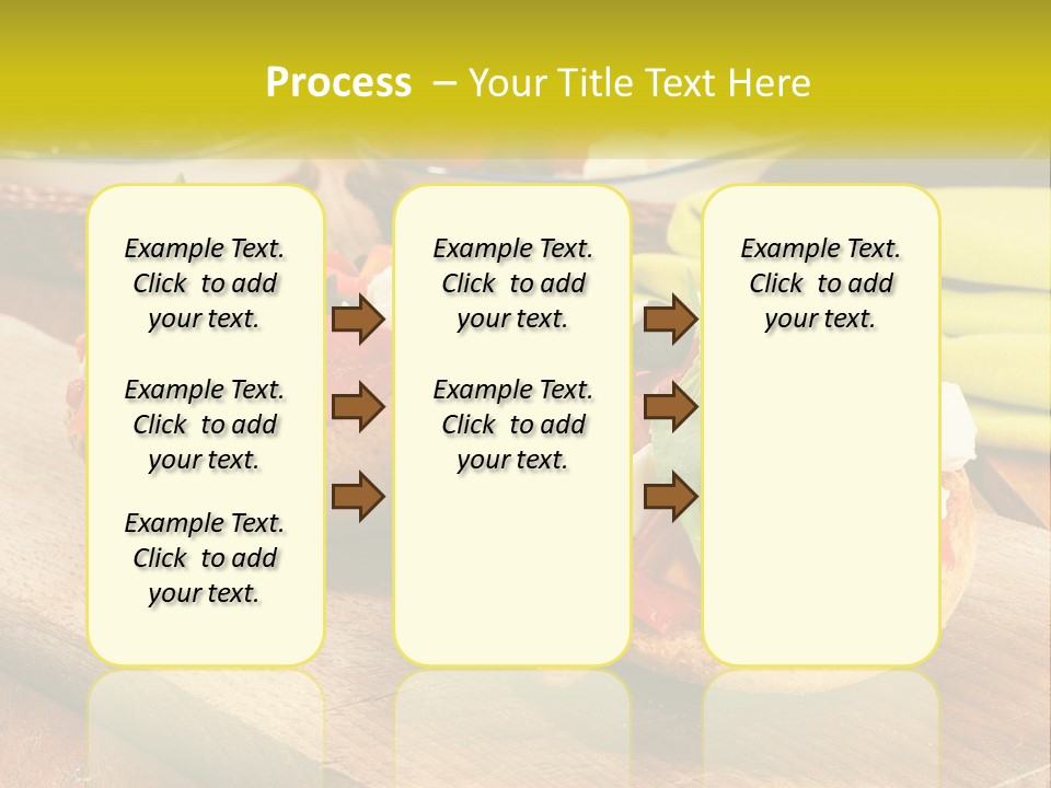 A Wooden Cutting Board Topped With Different Types Of Food PowerPoint Template