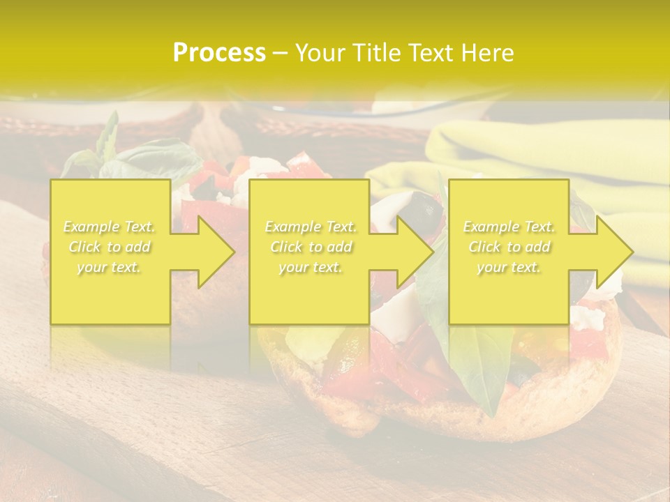 A Wooden Cutting Board Topped With Different Types Of Food PowerPoint Template