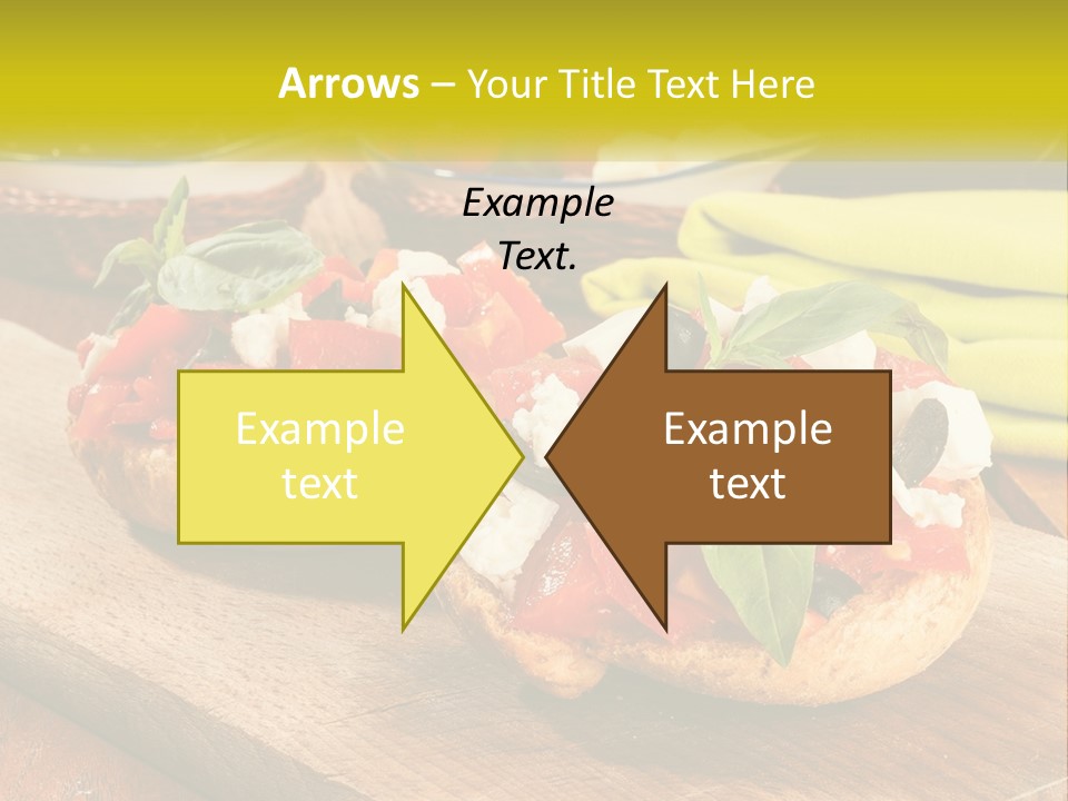 A Wooden Cutting Board Topped With Different Types Of Food PowerPoint Template