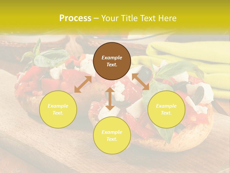A Wooden Cutting Board Topped With Different Types Of Food PowerPoint Template