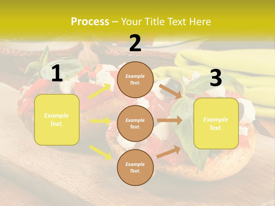 A Wooden Cutting Board Topped With Different Types Of Food PowerPoint Template