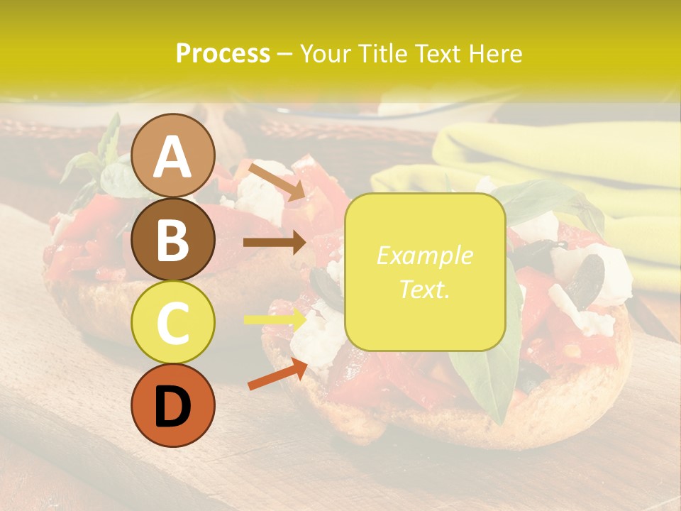 A Wooden Cutting Board Topped With Different Types Of Food PowerPoint Template