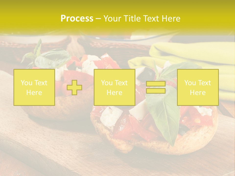 A Wooden Cutting Board Topped With Different Types Of Food PowerPoint Template