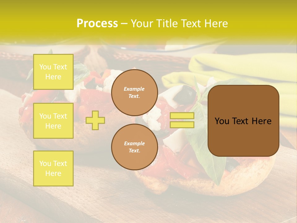 A Wooden Cutting Board Topped With Different Types Of Food PowerPoint Template