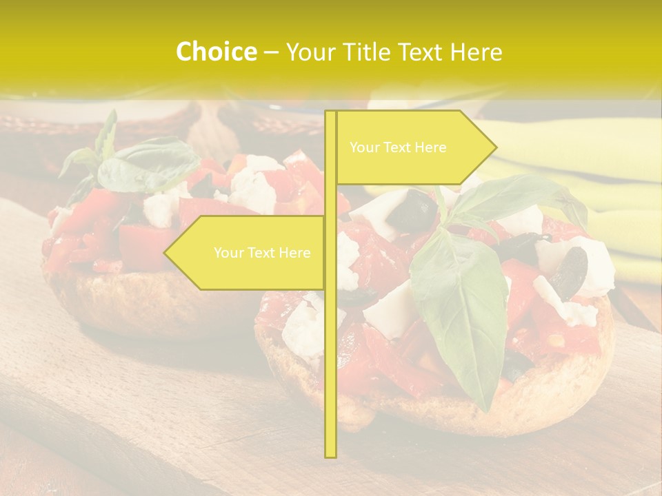 A Wooden Cutting Board Topped With Different Types Of Food PowerPoint Template