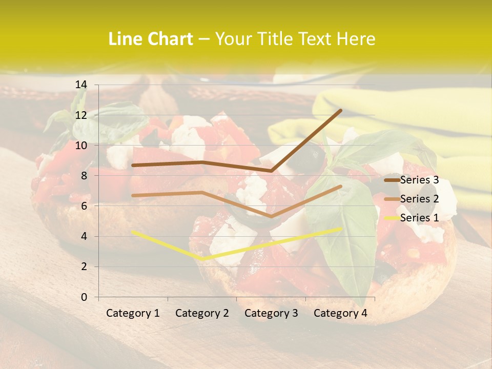 A Wooden Cutting Board Topped With Different Types Of Food PowerPoint Template