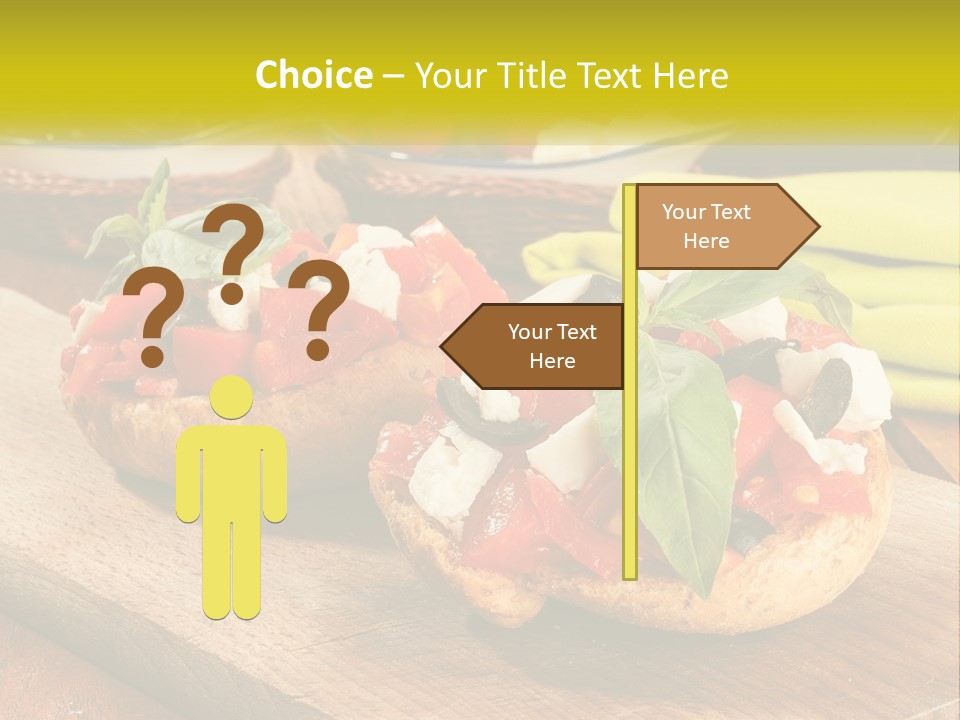 A Wooden Cutting Board Topped With Different Types Of Food PowerPoint Template