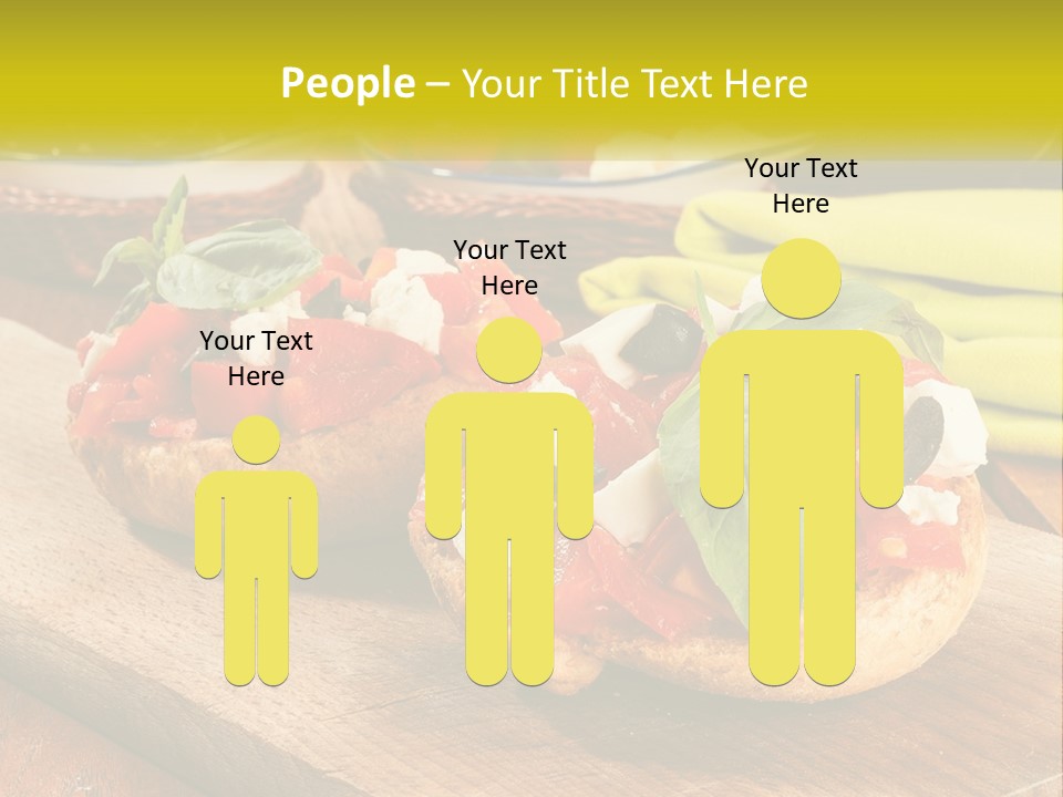 A Wooden Cutting Board Topped With Different Types Of Food PowerPoint Template