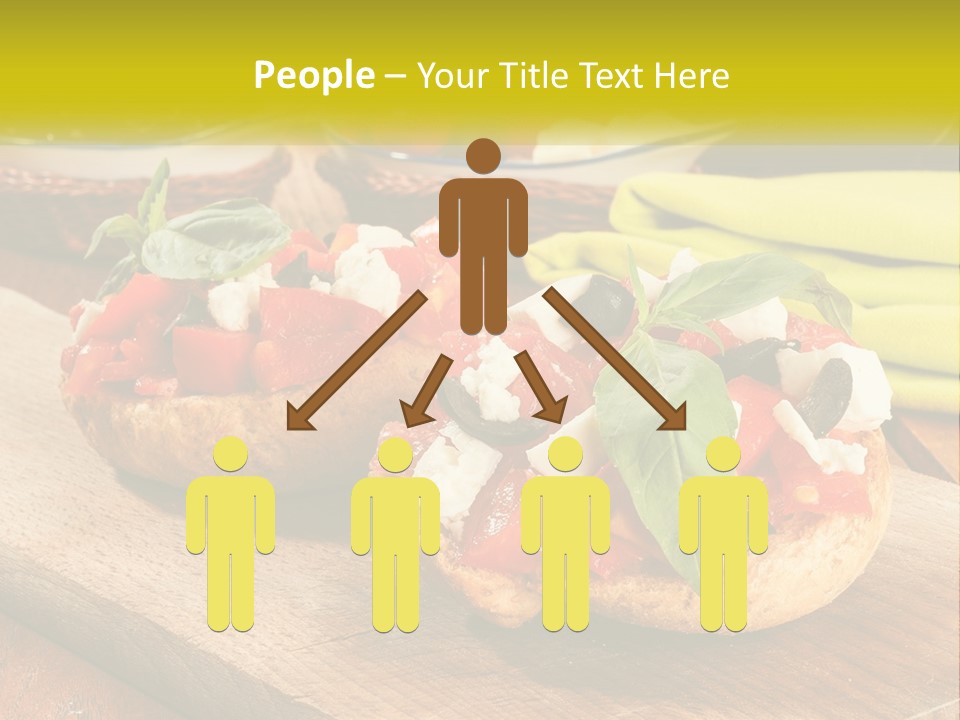 A Wooden Cutting Board Topped With Different Types Of Food PowerPoint Template