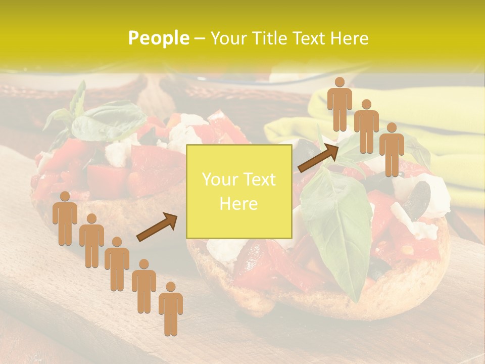 A Wooden Cutting Board Topped With Different Types Of Food PowerPoint Template