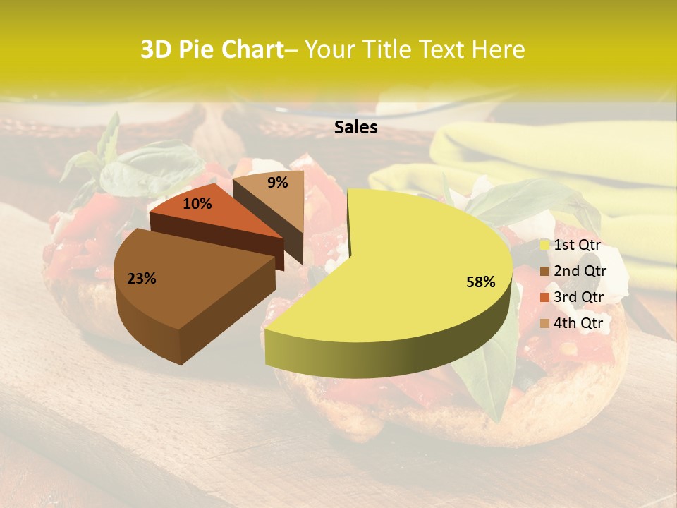 A Wooden Cutting Board Topped With Different Types Of Food PowerPoint Template