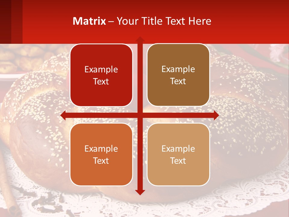 A Plate Of Bread With Tomatoes On Top Of It PowerPoint Template