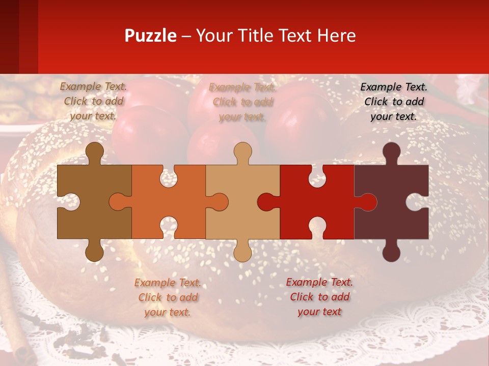 A Plate Of Bread With Tomatoes On Top Of It PowerPoint Template
