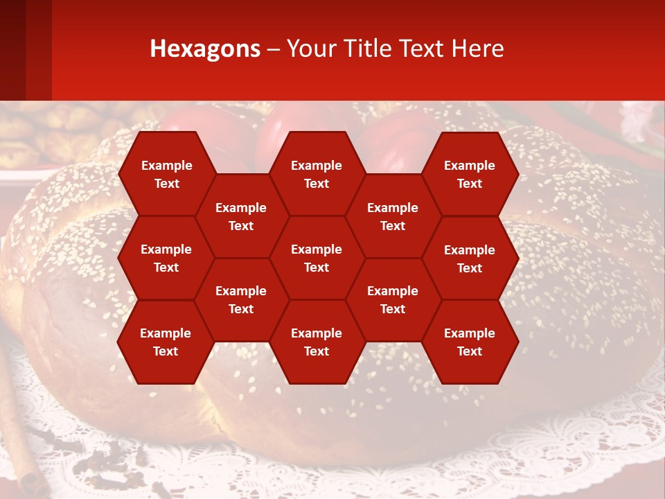 A Plate Of Bread With Tomatoes On Top Of It PowerPoint Template