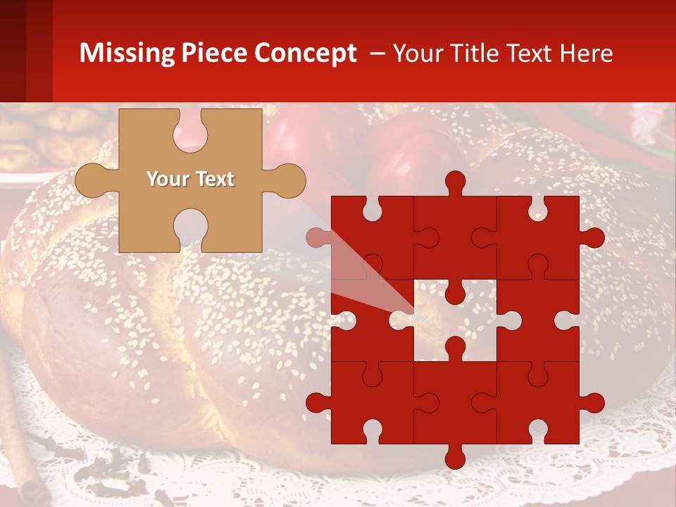 A Plate Of Bread With Tomatoes On Top Of It PowerPoint Template