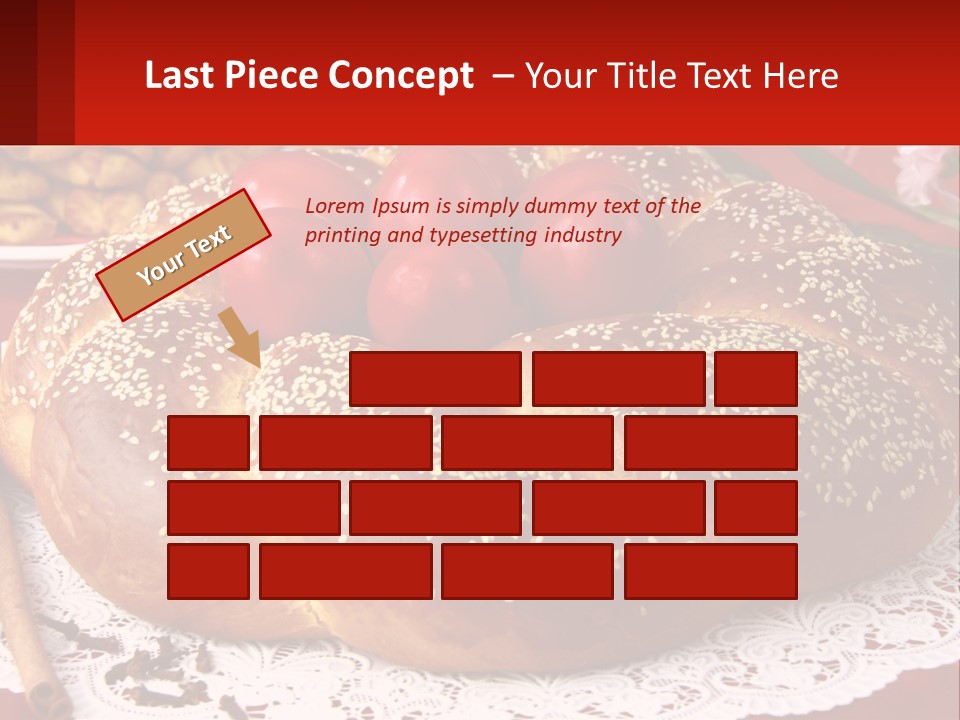 A Plate Of Bread With Tomatoes On Top Of It PowerPoint Template