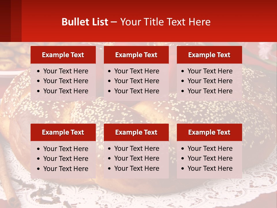 A Plate Of Bread With Tomatoes On Top Of It PowerPoint Template