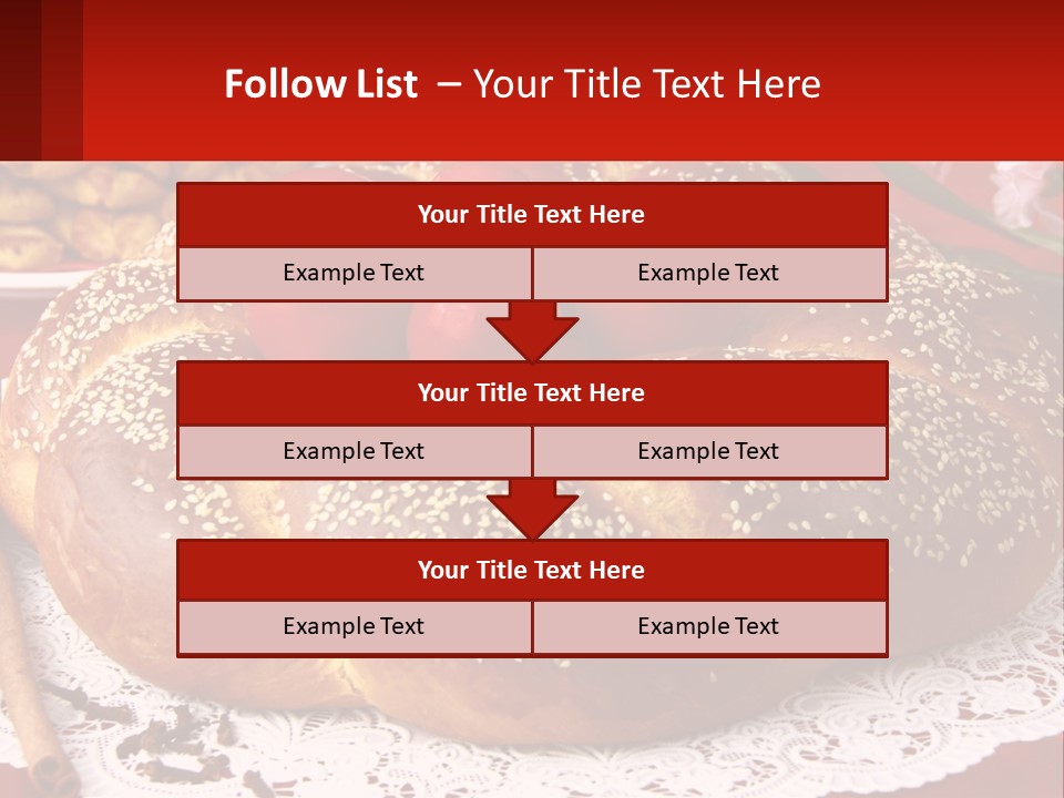 A Plate Of Bread With Tomatoes On Top Of It PowerPoint Template