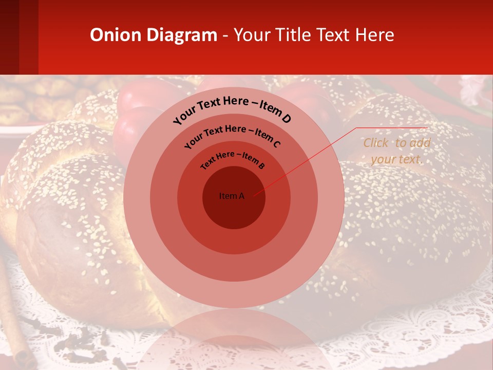 A Plate Of Bread With Tomatoes On Top Of It PowerPoint Template