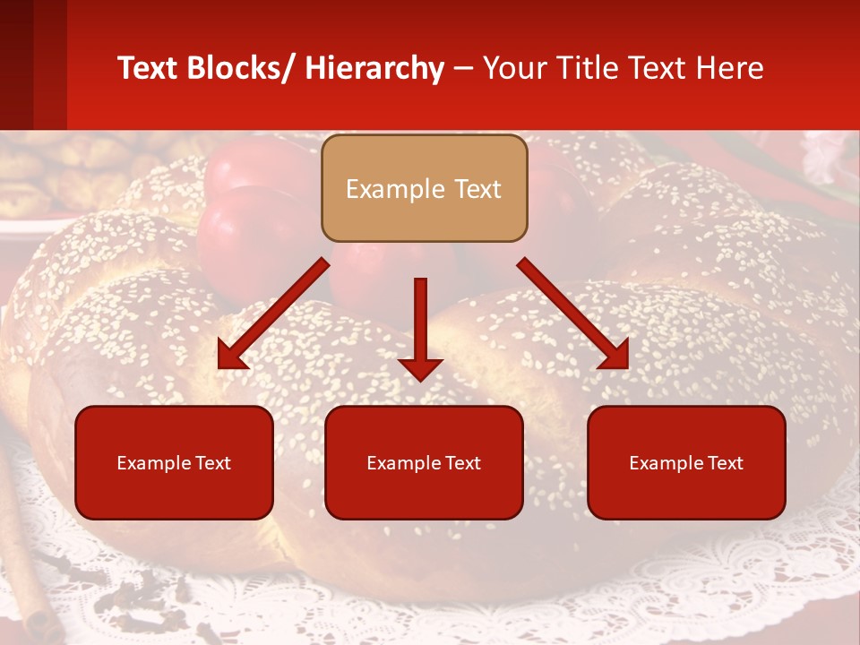 A Plate Of Bread With Tomatoes On Top Of It PowerPoint Template