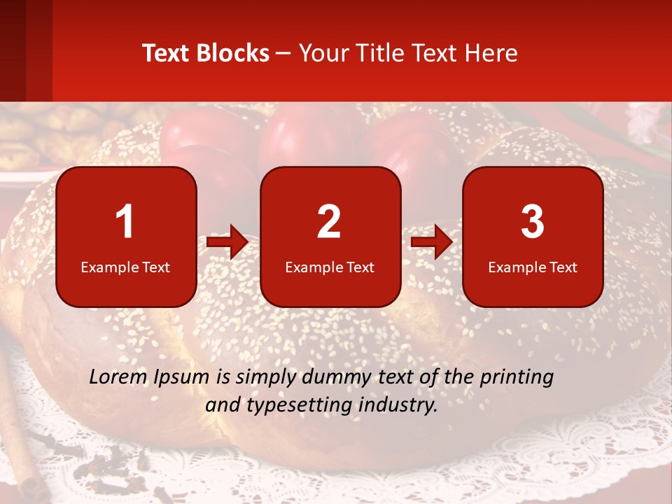 A Plate Of Bread With Tomatoes On Top Of It PowerPoint Template