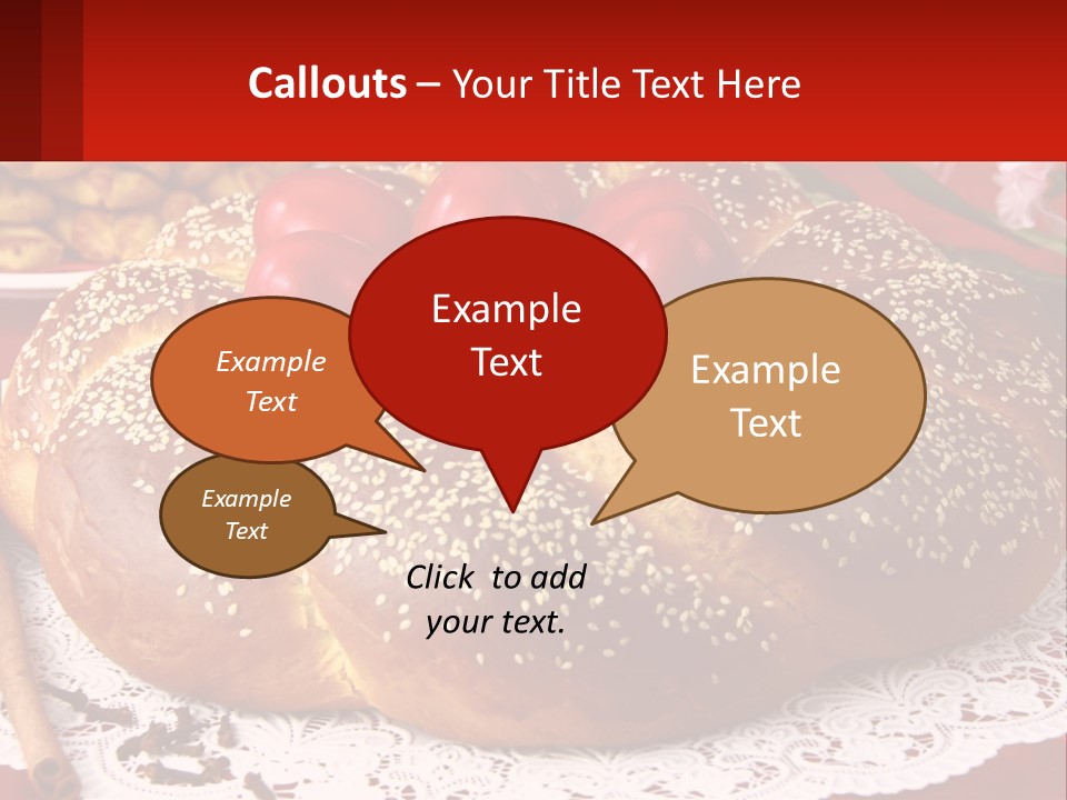 A Plate Of Bread With Tomatoes On Top Of It PowerPoint Template
