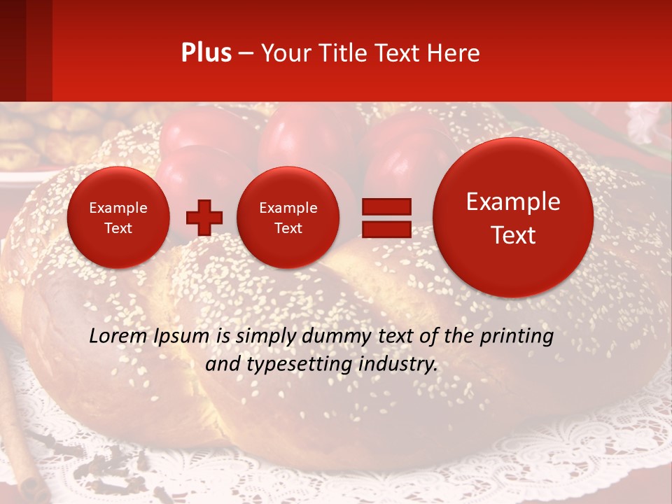 A Plate Of Bread With Tomatoes On Top Of It PowerPoint Template