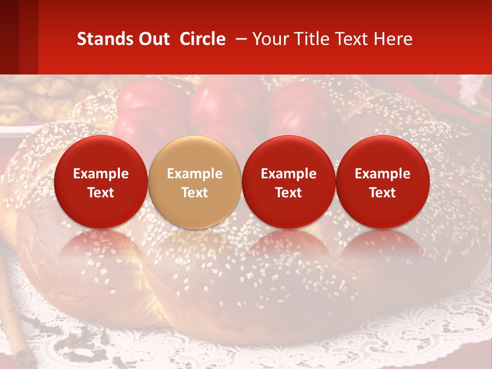 A Plate Of Bread With Tomatoes On Top Of It PowerPoint Template