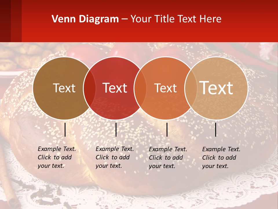A Plate Of Bread With Tomatoes On Top Of It PowerPoint Template