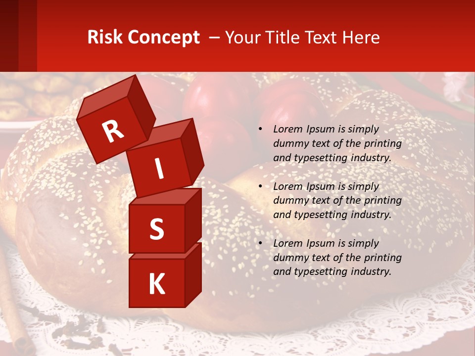 A Plate Of Bread With Tomatoes On Top Of It PowerPoint Template