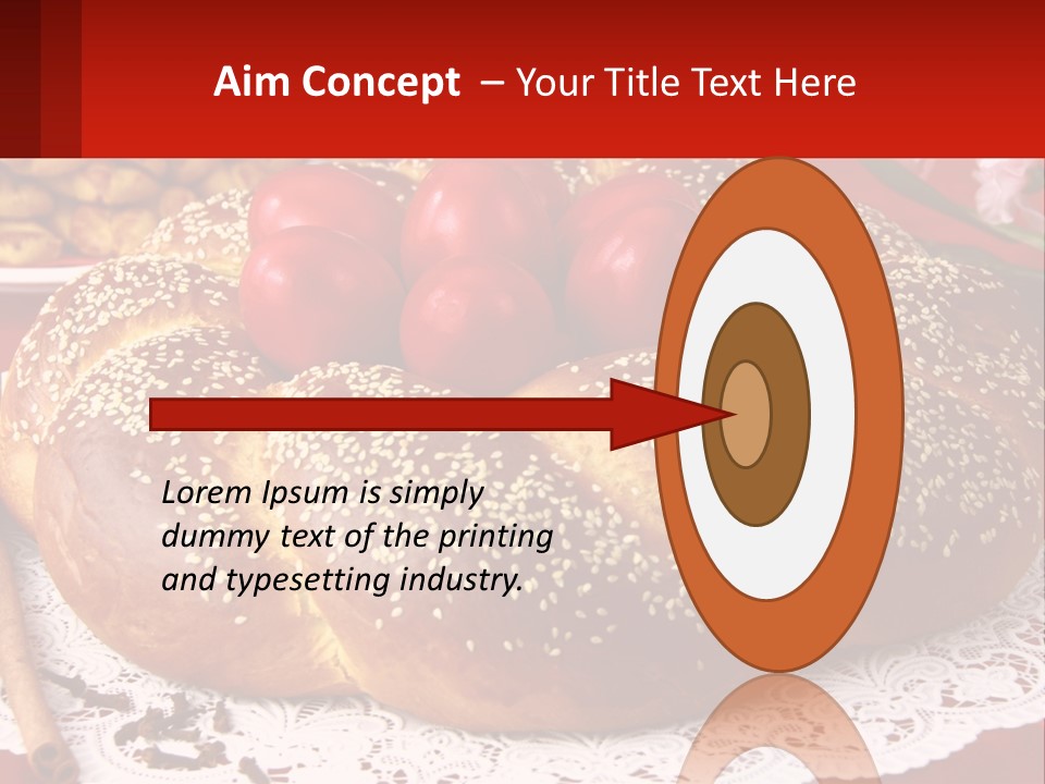 A Plate Of Bread With Tomatoes On Top Of It PowerPoint Template