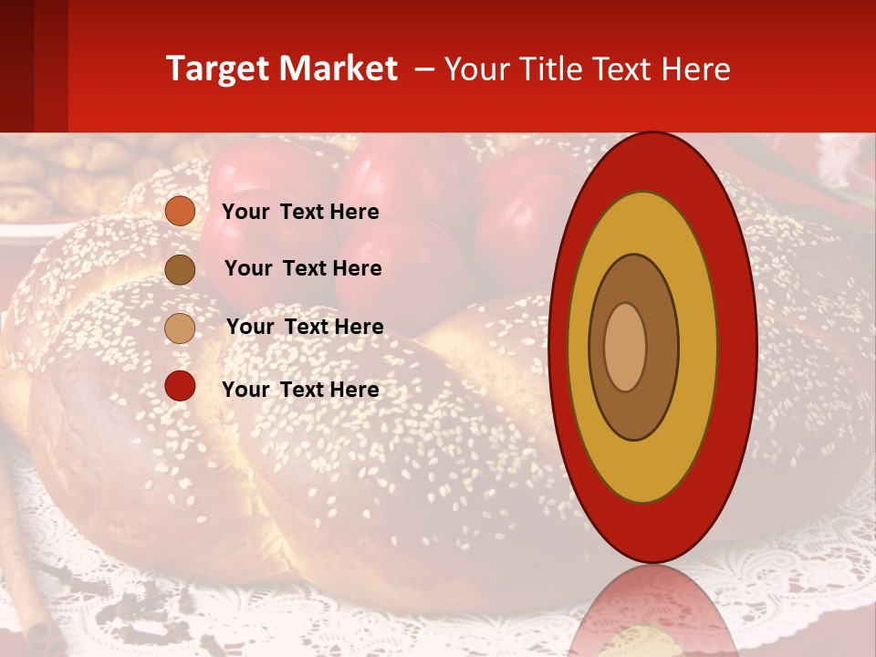 A Plate Of Bread With Tomatoes On Top Of It PowerPoint Template