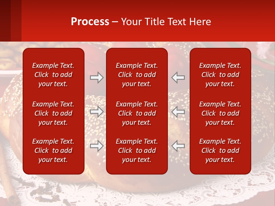 A Plate Of Bread With Tomatoes On Top Of It PowerPoint Template