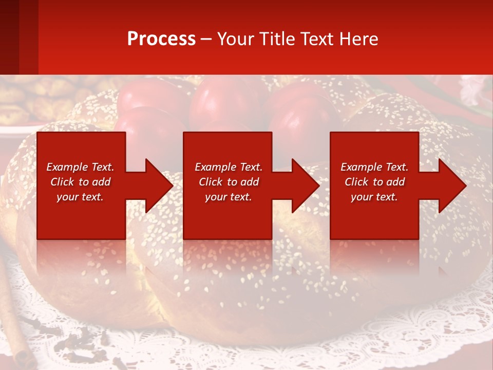 A Plate Of Bread With Tomatoes On Top Of It PowerPoint Template
