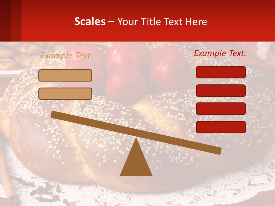 A Plate Of Bread With Tomatoes On Top Of It PowerPoint Template