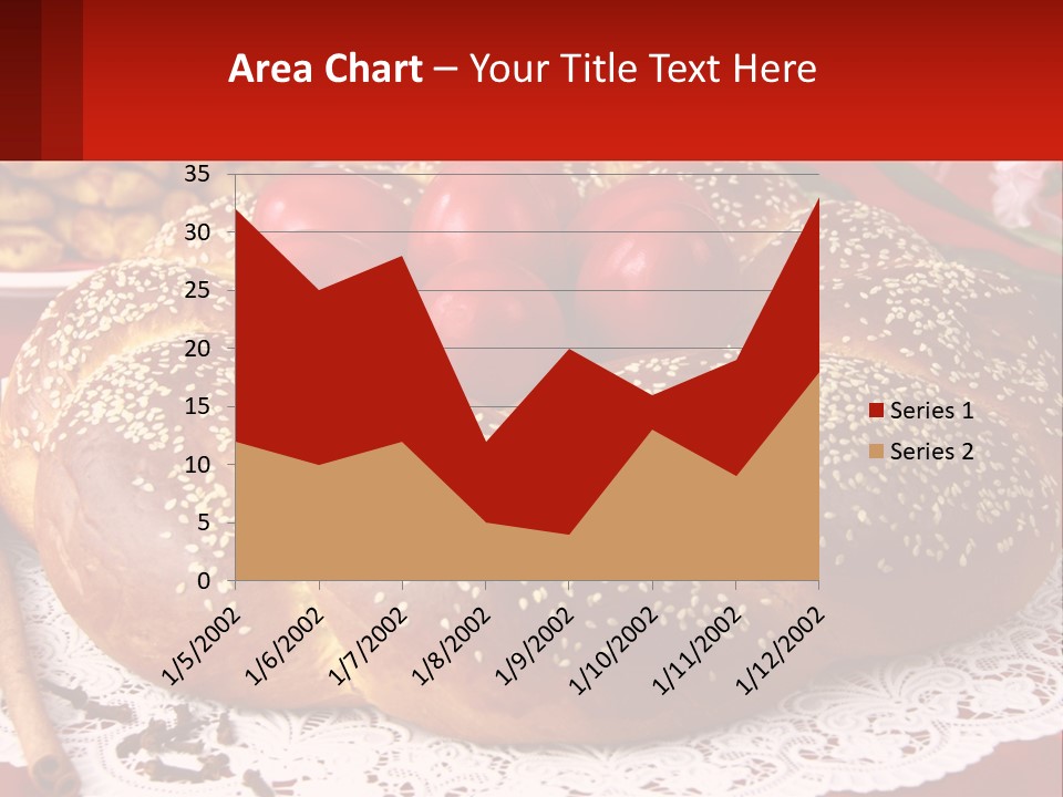 A Plate Of Bread With Tomatoes On Top Of It PowerPoint Template