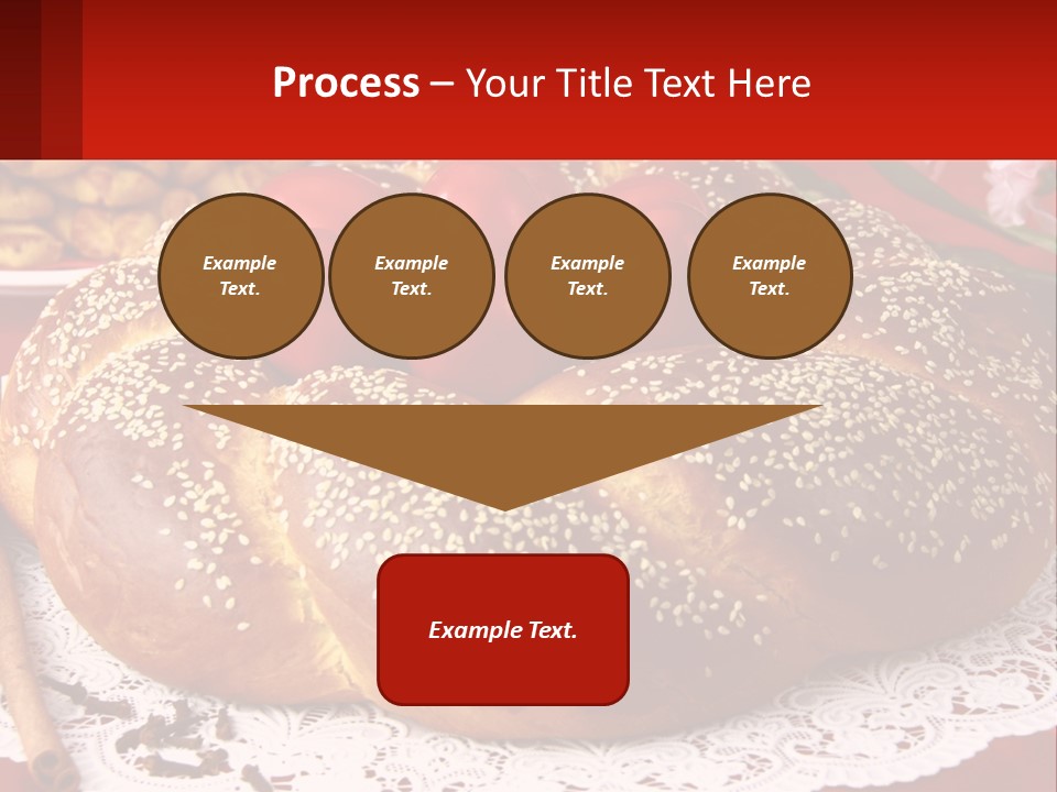 A Plate Of Bread With Tomatoes On Top Of It PowerPoint Template