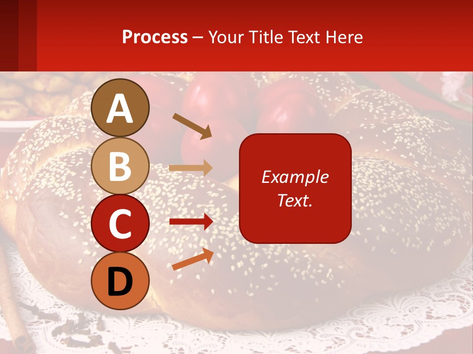 A Plate Of Bread With Tomatoes On Top Of It PowerPoint Template