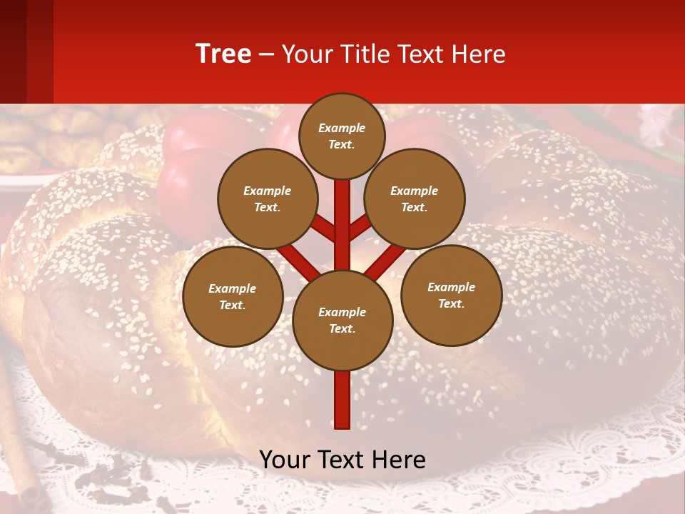 A Plate Of Bread With Tomatoes On Top Of It PowerPoint Template