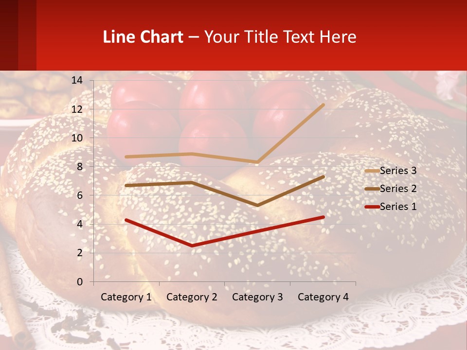 A Plate Of Bread With Tomatoes On Top Of It PowerPoint Template