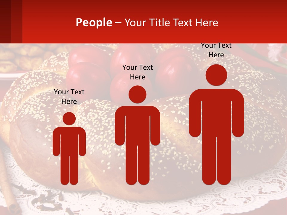 A Plate Of Bread With Tomatoes On Top Of It PowerPoint Template