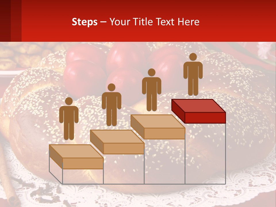 A Plate Of Bread With Tomatoes On Top Of It PowerPoint Template