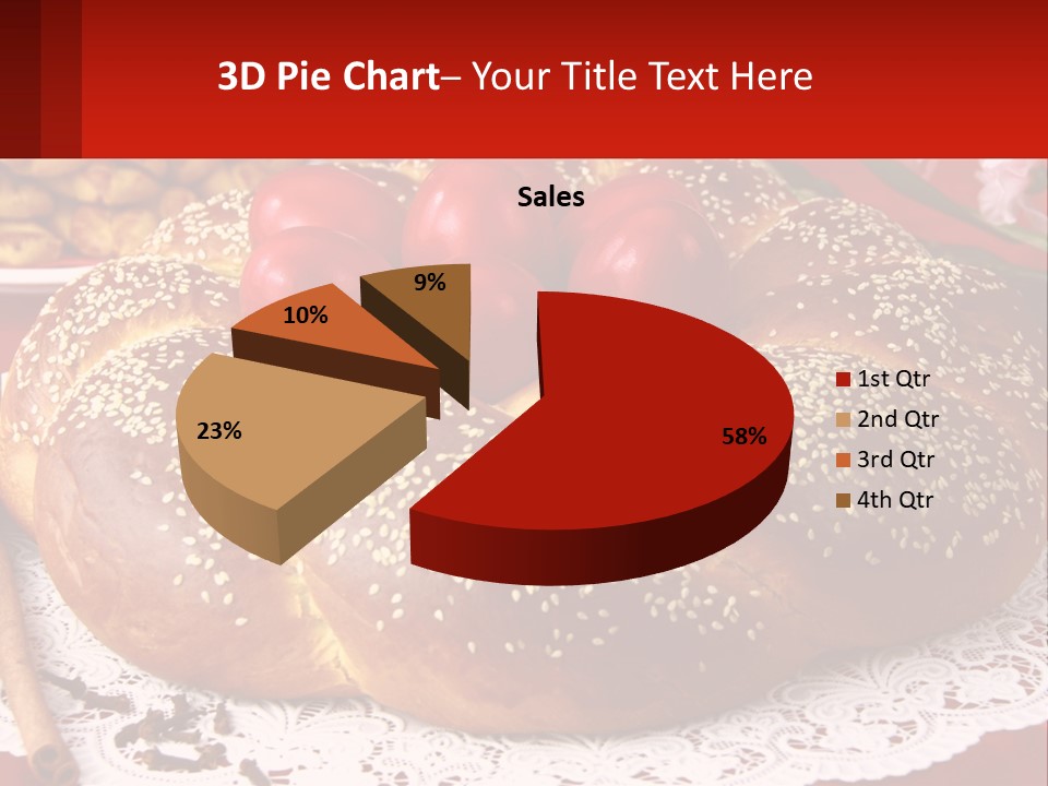 A Plate Of Bread With Tomatoes On Top Of It PowerPoint Template